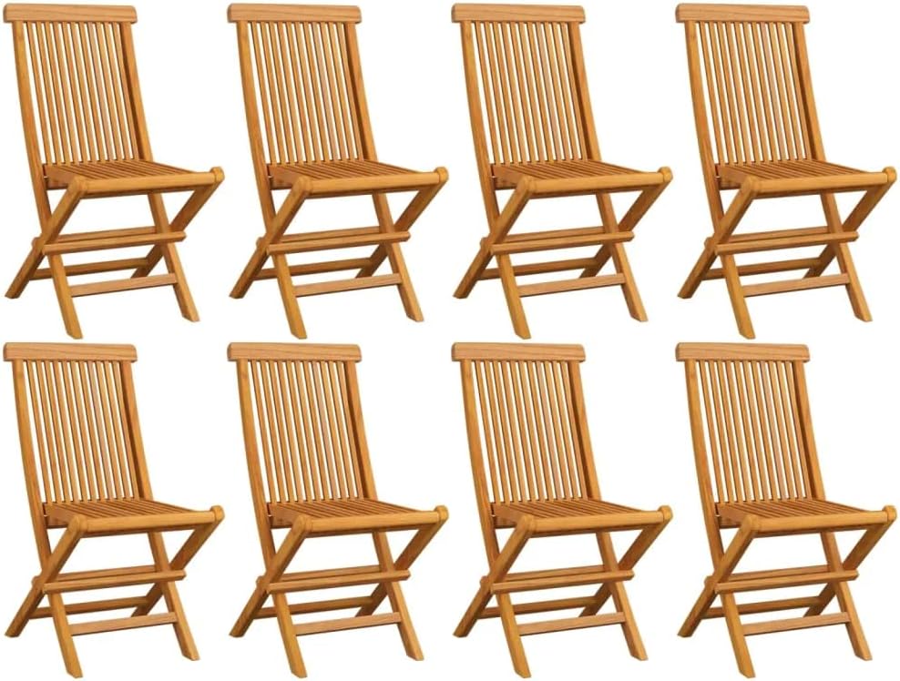 Sedia vidaXL, 47 × 60 × 89 cm, legno massello, pieghevole, per giardino e terrazzo