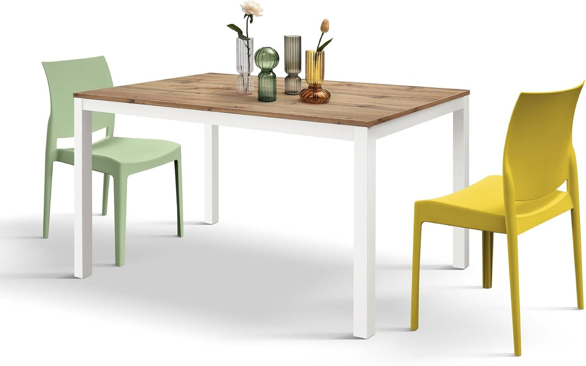 Tavolo allungabile PAZZO DESIGN, 160 × 90 × 75 cm, metallo, Rovere, per sala da pranzo e cucina