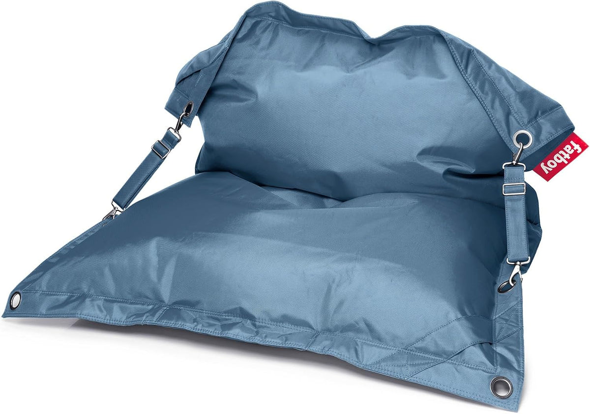 Poltrona Fatboy, 180 × 140 cm, tessuto, Blu, idrorepellente, per soggiorno, Pouf classico per interni