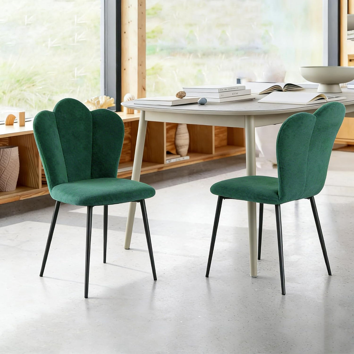 Sedia Chleby, 2 sedie, metallo, velluto, con cuscino, imbottita
