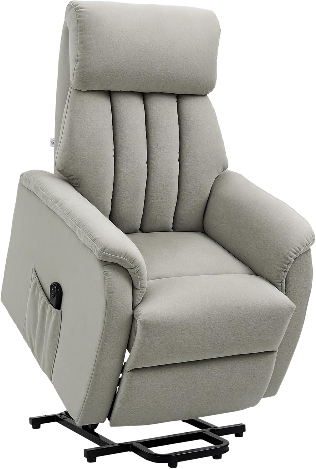 Poltrona reclinabile HOMCOM, 75 × 93 × 110 cm, Grigio, con poggiapiedi, con braccioli, imbottita, per soggiorno