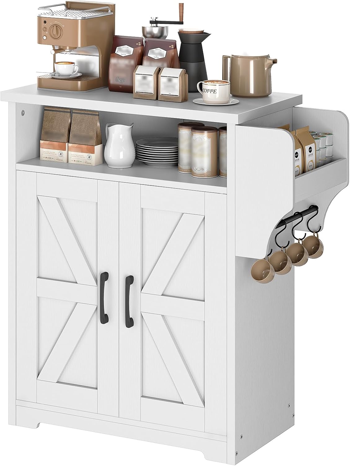Credenza YATINEY KF22WT, per soggiorno, Armadi KF22WT
