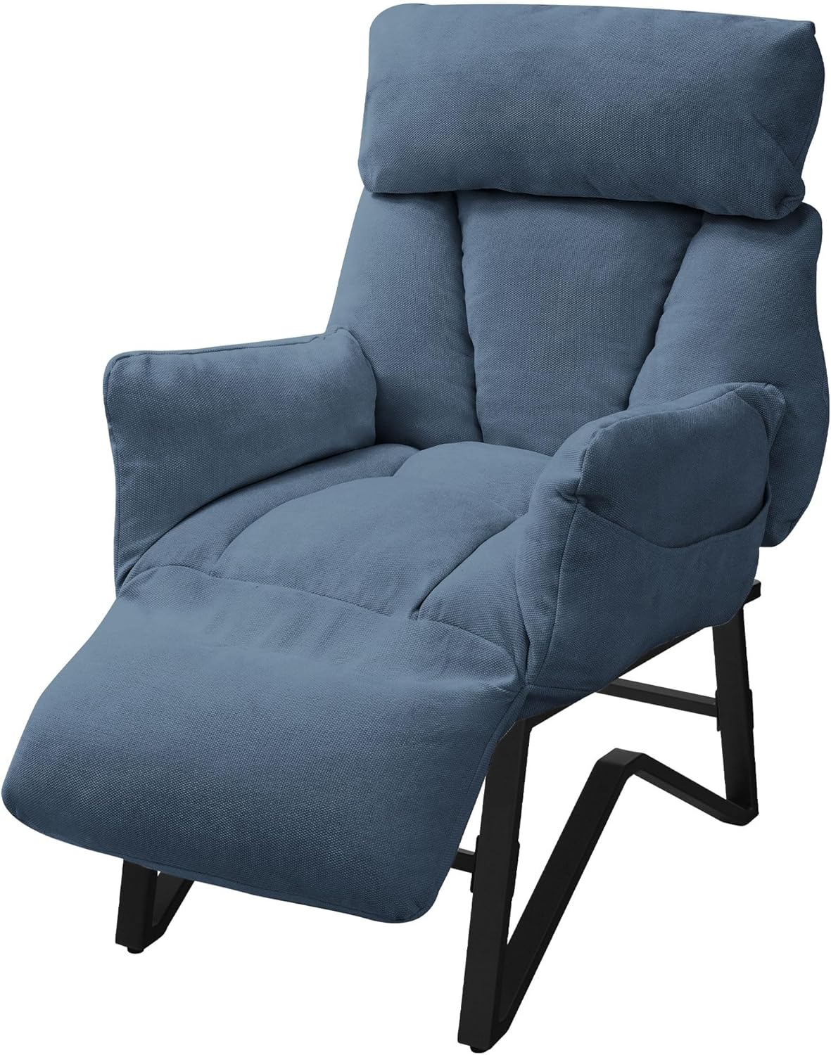 Poltrona reclinabile ML DESIGN modern living, lino, regolabile, con poggiapiedi, con braccioli, imbottita, per soggiorno
