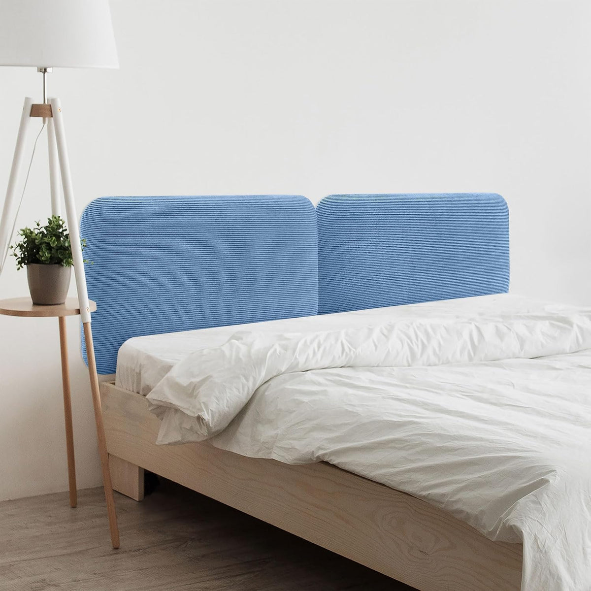 Testiera DHOME, velluto, Blu, per camera da letto, 210cm Dual