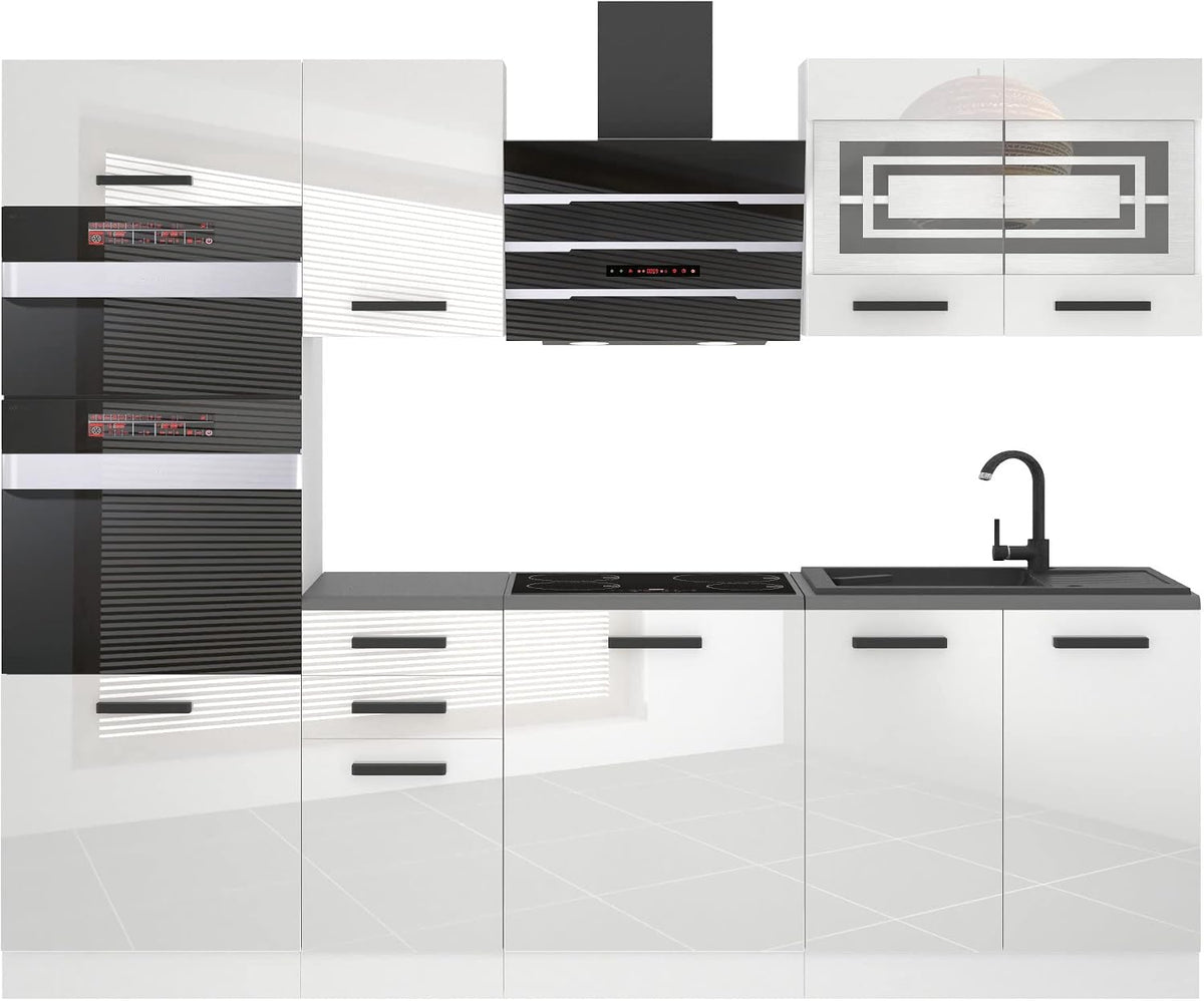 Armadietto B BELINI GROUP, 240 × 60 cm, resina, Bianco, per sala da pranzo e cucina