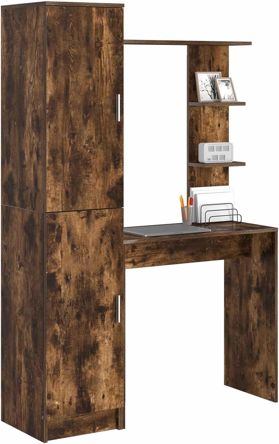 Scrivania vidaXL, legno, Rovere, per ufficio