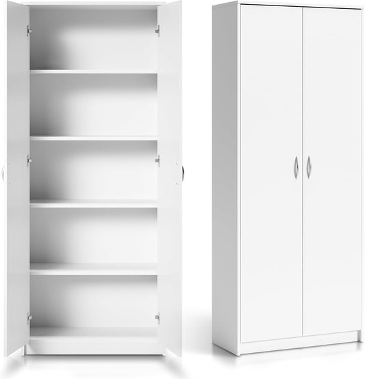 Scaffale Home Collective, 74 × 180 cm, legno, Bianco, per ufficio