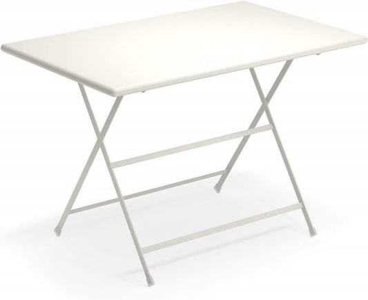Tavolo EMU, 110 × 70 × 74 cm, 110 × 70 cm, acciaio, Bianco, pieghevole