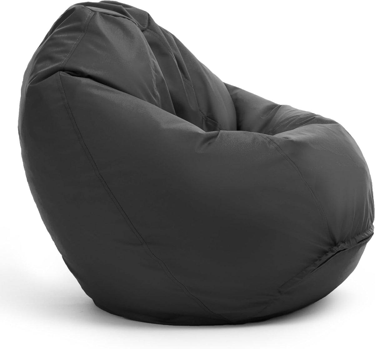 Pouf a sacco Bruni, 80 × 70 cm, Grigio, idrorepellente, per giardino e terrazzo, Beanbag per Soggiorno e Camere