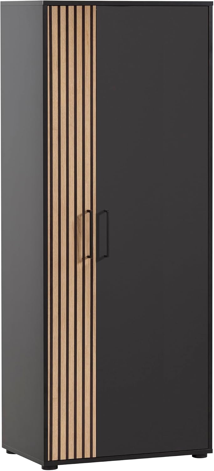 Armadietto Schildmeyer, 65 × 41 × 163,6 cm, legno, Nero, regolabile