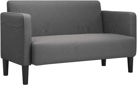 Divano vidaXL, 124 × 68 × 74,5 cm, velluto, tessuto, Grigio scuro, con braccioli, per soggiorno