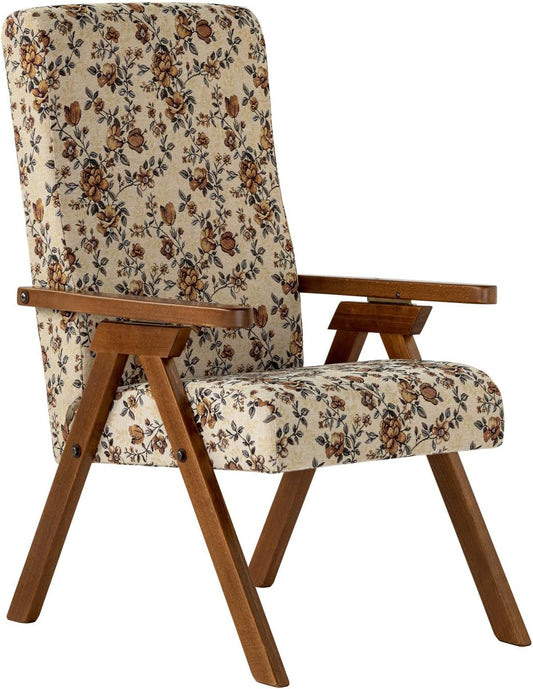 Poltrona reclinabile ESSEGI, legno, tessuto, Beige, pieghevole, sfoderabile, per soggiorno