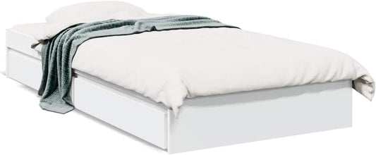 Struttura letto, 75 × 190 cm, legno, Bianco, per camera da letto, Letti e telai per letti-3280713