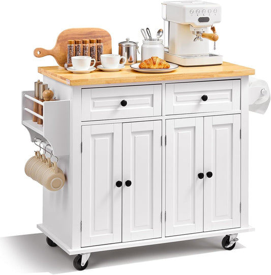 Carrello da cucina VEVOR, 900 × 450 × 27 mm, MDF, con ruote, per sala da pranzo e cucina