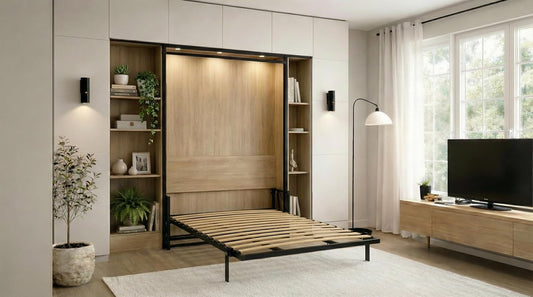 Letto Wallbedking, 140 × 190 cm, con contenitore, allungabile, per camera da letto