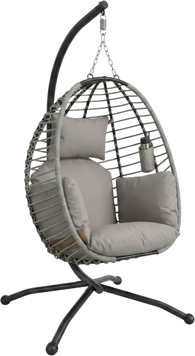 Poltrona Outsunny, 110 × 100 × 188 cm, acciaio, metallo, Grigio, pieghevole, con poggiatesta, per soggiorno