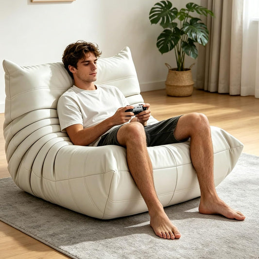 Pouf a sacco LLNWDNB, 90 × 95 × 75 cm, reclinabile, imbottito, per soggiorno