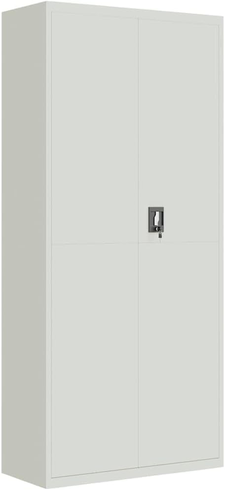 Armadio vidaXL, 90 × 40 × 200 cm, acciaio, Grigio chiaro, regolabile