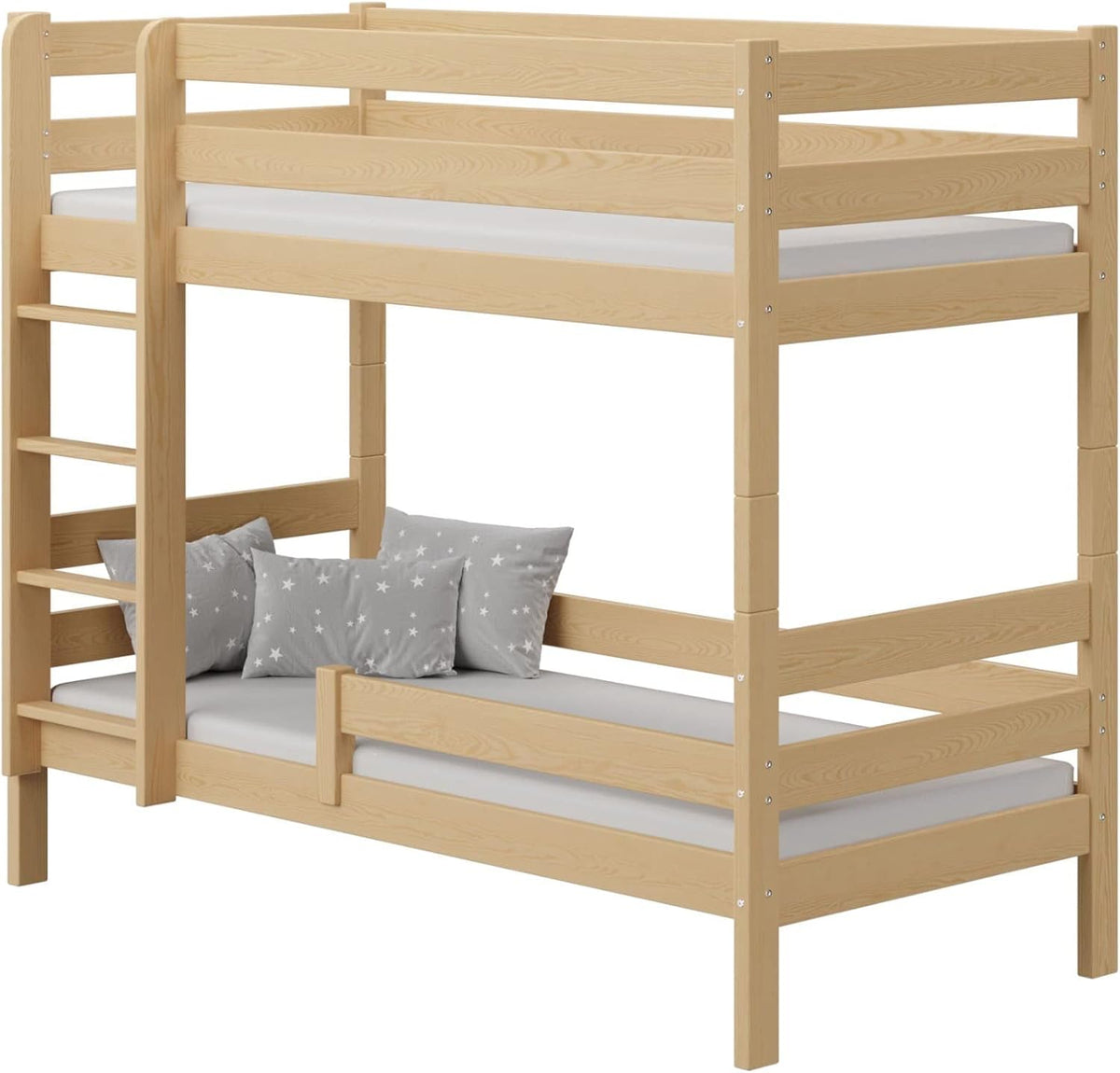 Letto a castello Générique, 80 × 190 cm, legno, Naturale, con rete a doghe, per camera da letto