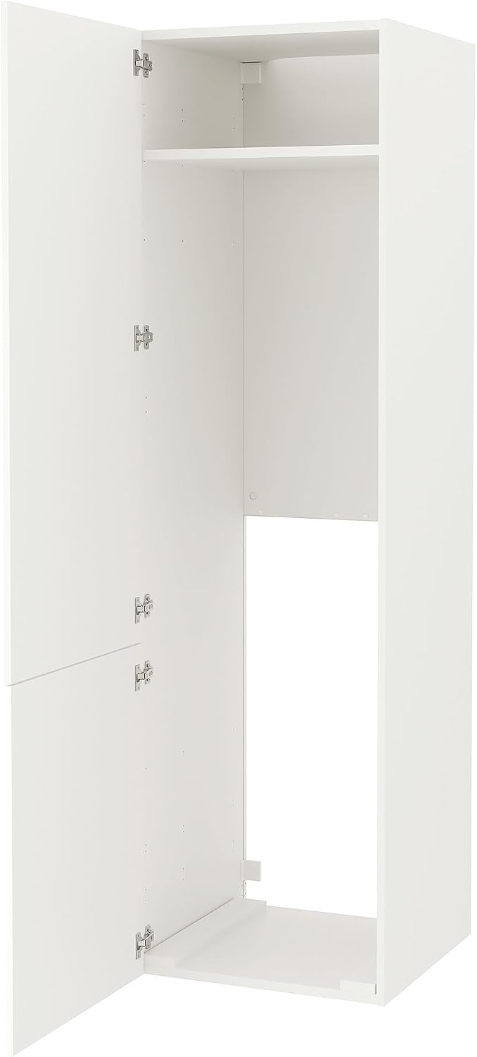 Mobile colonna per frigorifero, 60 × 62 × 210 cm, Bianco