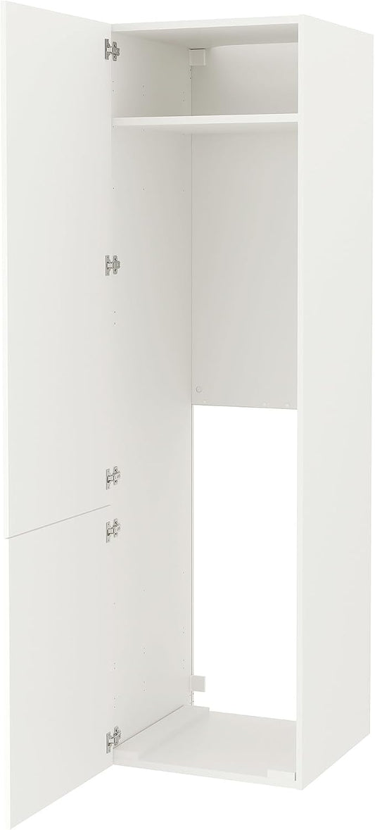 Mobile colonna per frigorifero, 60 × 62 × 210 cm, Bianco