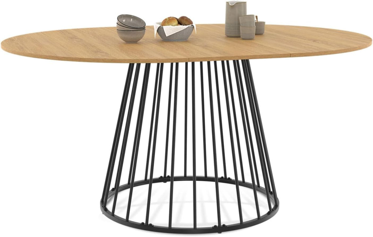 Tavolo da pranzo IDMarket, legno, Nero, allungabile, per sala da pranzo e cucina
