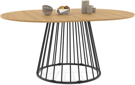 Tavolo da pranzo IDMarket, legno, Nero, allungabile, per sala da pranzo e cucina