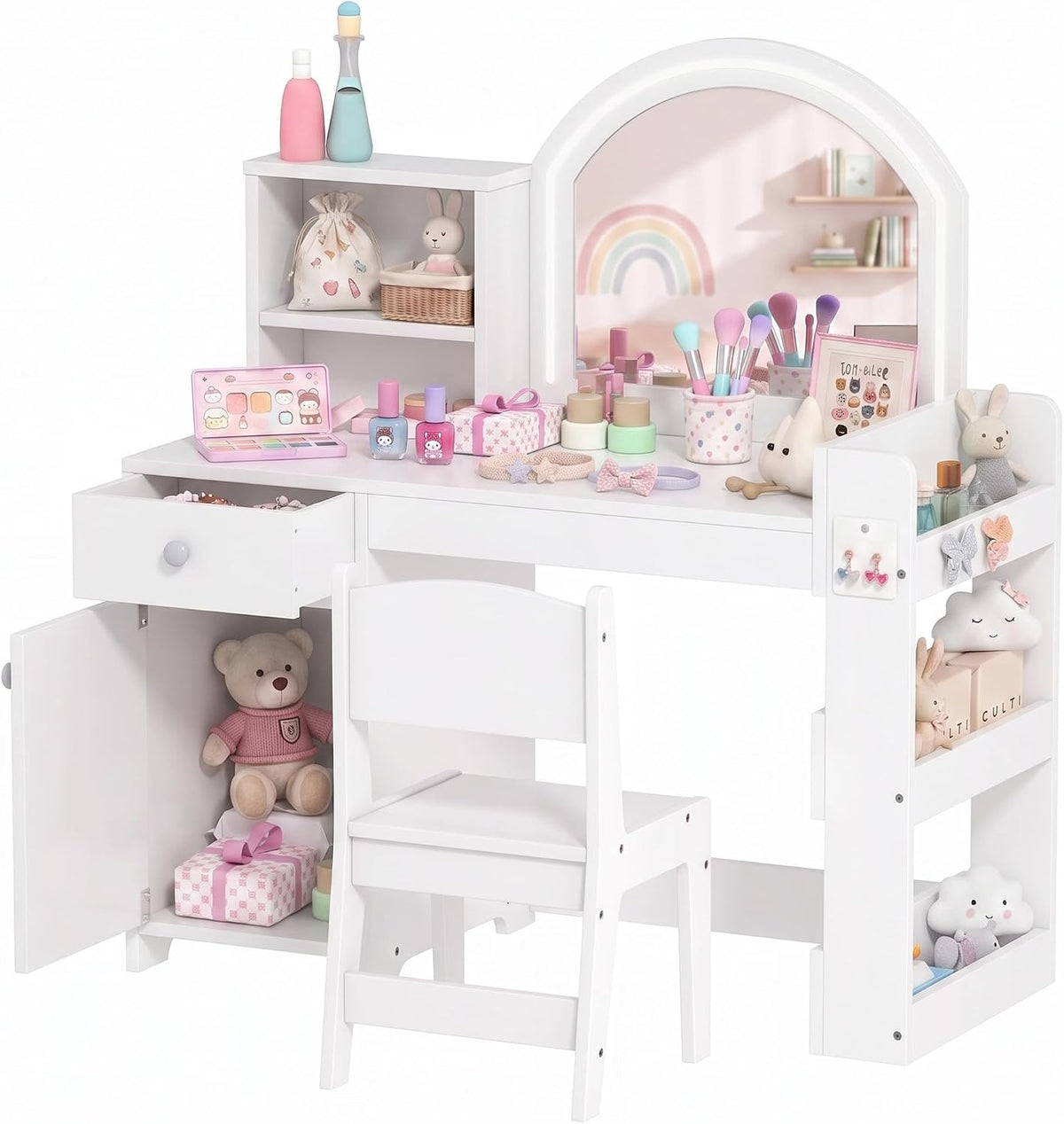 Toeletta AIYAPLAY, 2 in 1, Bianco, regolabile
