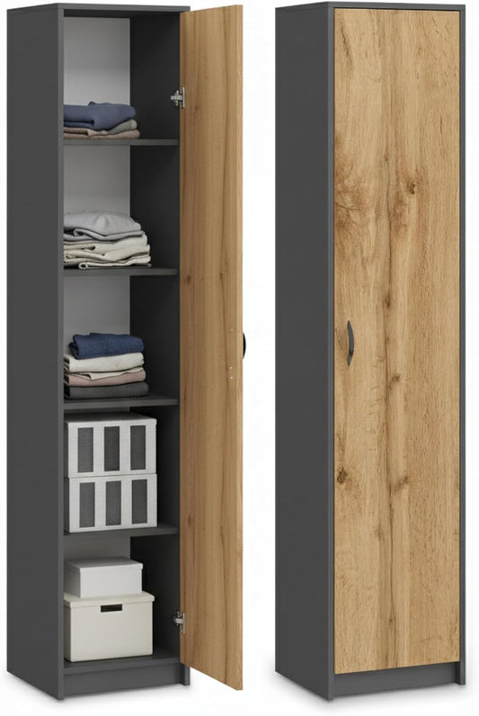 Libreria Home Collective, 4 ripiani, legno, Rovere, regolabile, per ufficio