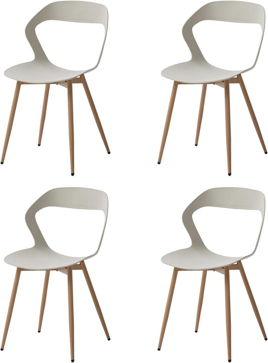 Sedia GrandCA HOME, 4 sedie, 43 × 43,5 cm, 41,5 × 47 × 83cm, metallo, Rovere, per sala da pranzo e cucina