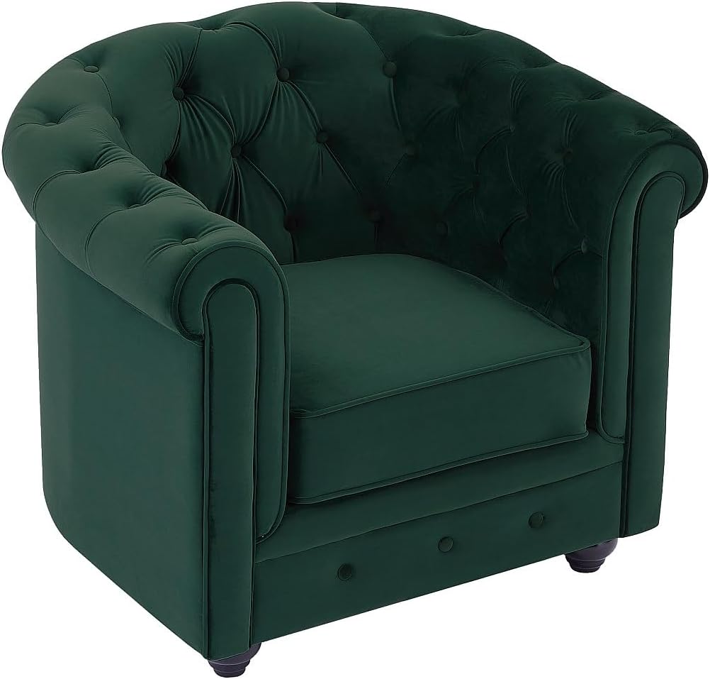 Poltrona Vente-unique, 85 × 78 × 72 cm, velluto, Verde, sfoderabile, per soggiorno