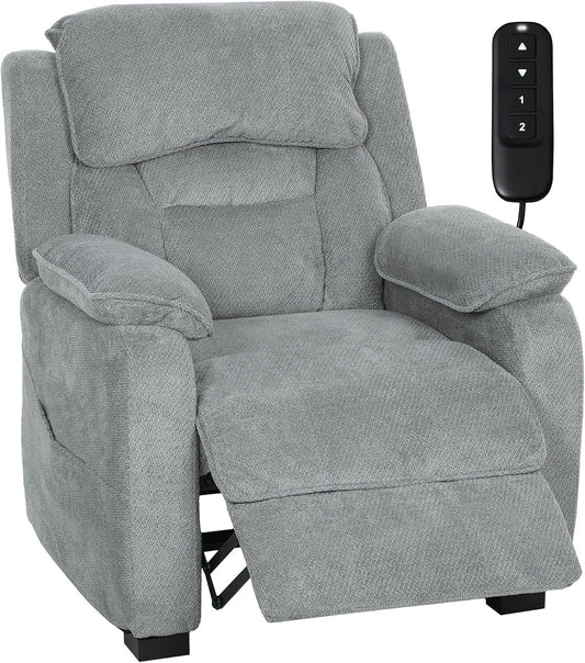 Poltrona reclinabile HOMCOM, Grigio, regolabile, con porta USB, per soggiorno