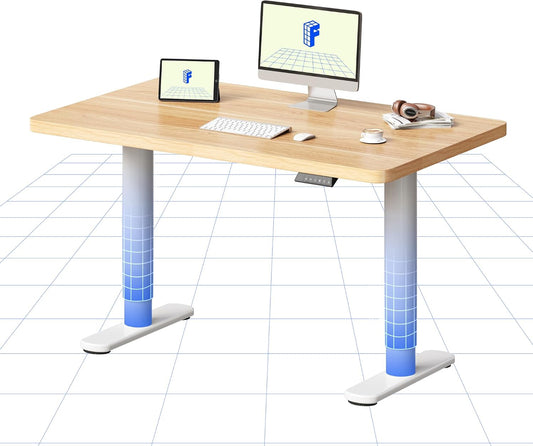 Scrivania FLEXISPOT, 120 × 60 cm, Bianco, elettrica, regolabile, per ufficio