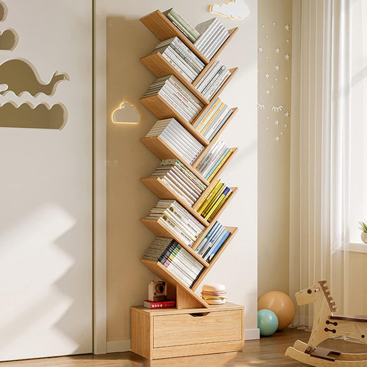 Libreria PAKMEZ, Bianco, per camera da letto, Scaffale in Piedi Creativo