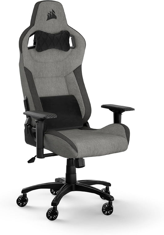 Sedia Corsair, tessuto, memory foam, Grigio, regolabile, con braccioli, per giardino e terrazzo