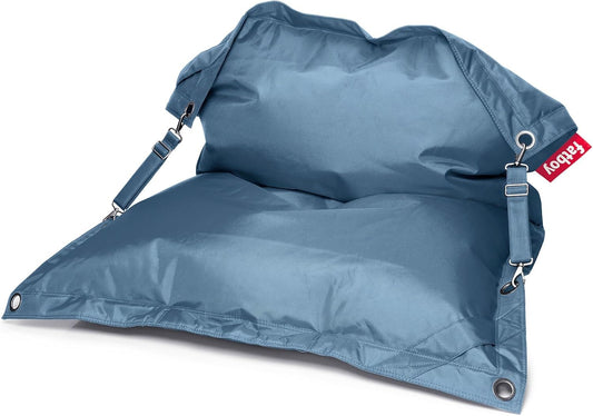 Poltrona Fatboy, 180 × 140 cm, tessuto, Blu, idrorepellente, per soggiorno, Pouf classico per interni
