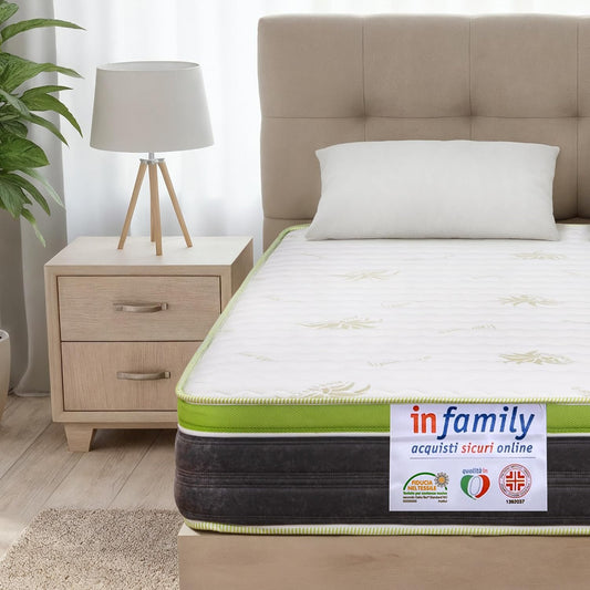 Materasso INmaterassi TOP30, 120 × 190 cm, sfoderabile, per camera da letto, Alto 30 cm