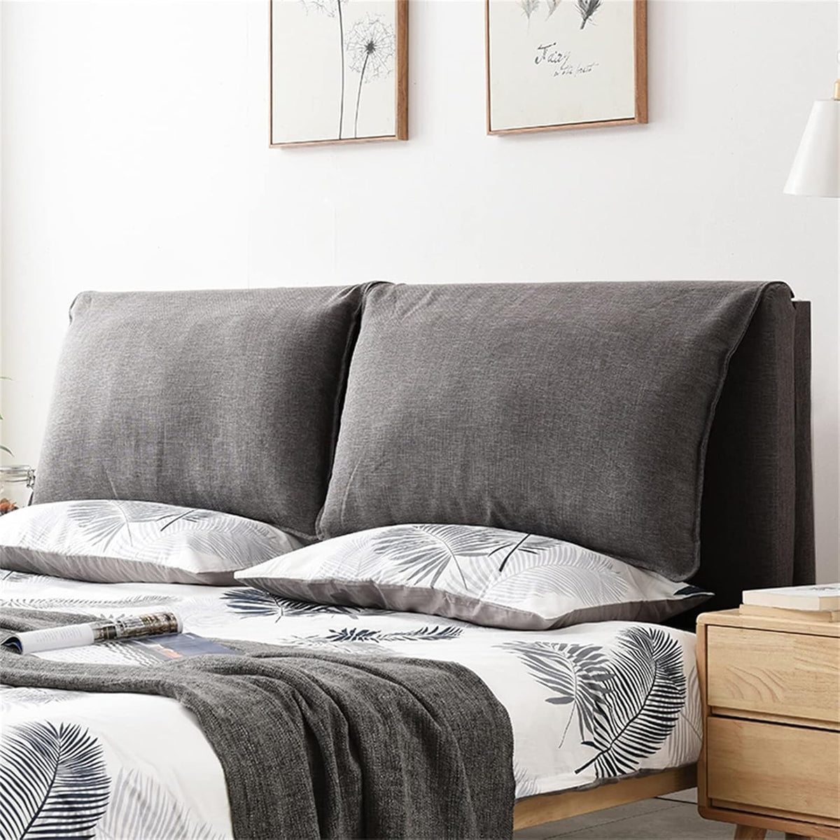 Letto ZZYK, lino, tessuto, imbottito, per camera da letto, No headboard 47.2'/120cm