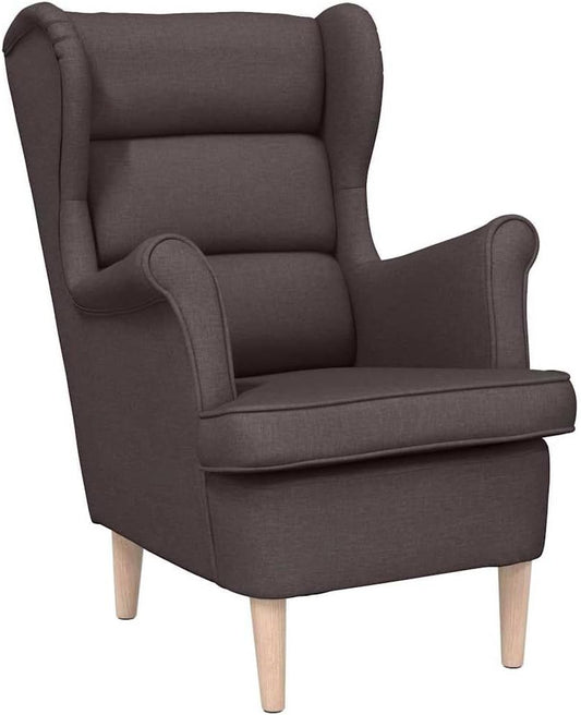 Poltrona vidaXL, 74 × 84 × 100 cm, tessuto, Marrone scuro, per soggiorno