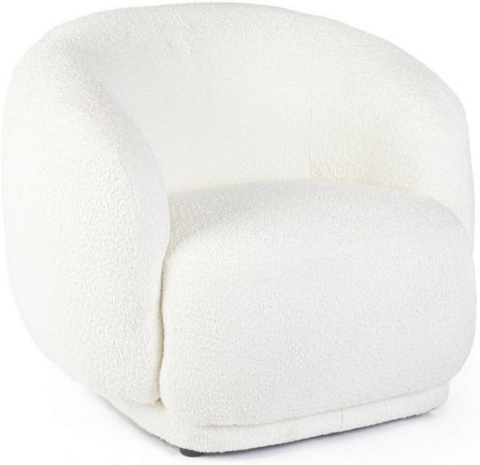 Poltrona KONTE.DESIGN, 93 × 87 × 73 cm, tessuto, Bianco, con braccioli, per soggiorno