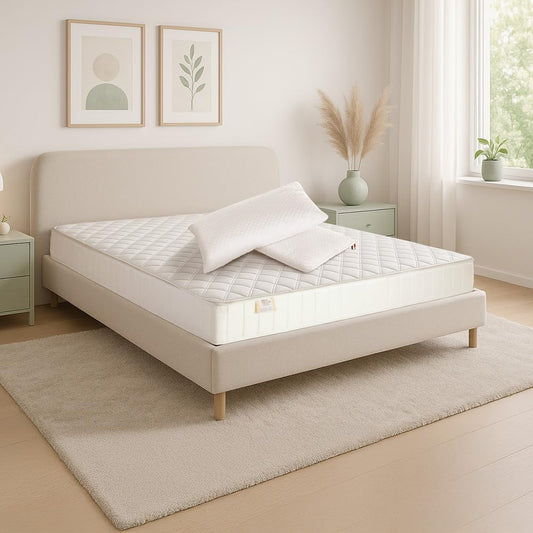 Materasso Farmarelax, matrimoniale, misura 160 × 190, per camera da letto, h20 cm, più due cuscino memory in