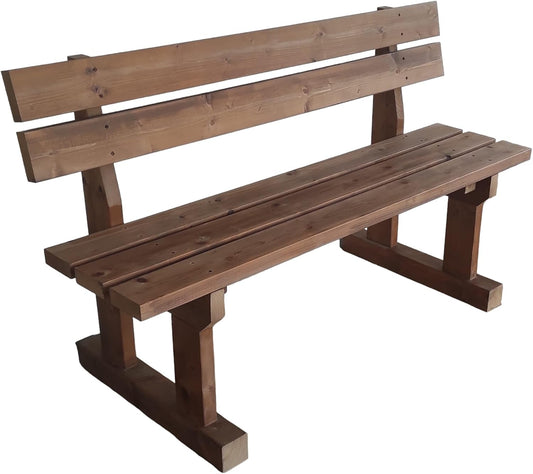Panca, legno, Naturale, per giardino e terrazzo