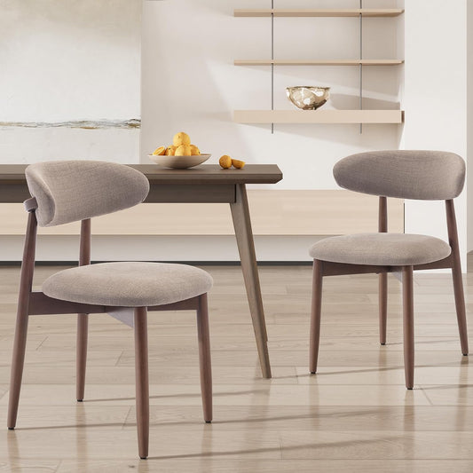 Sedia COLAMY, 2 sedie, legno, tessuto, imbottita, per sala da pranzo e cucina