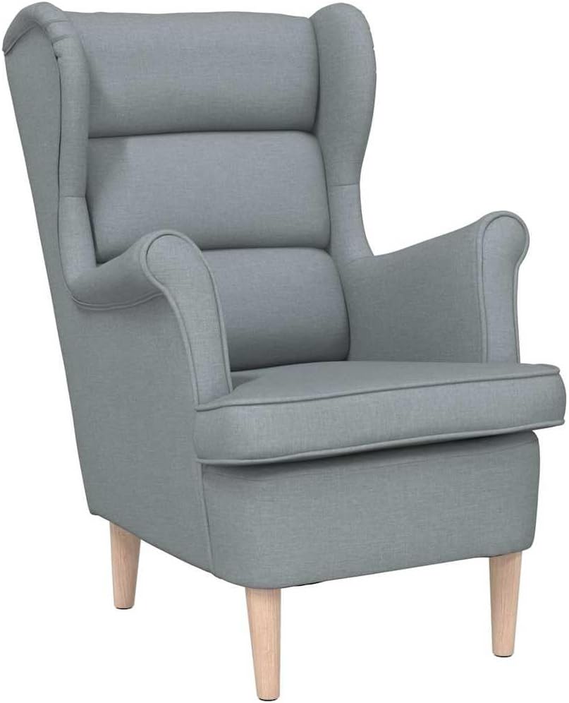Poltrona vidaXL, 74 × 84 × 100 cm, tessuto, Grigio chiaro, per soggiorno