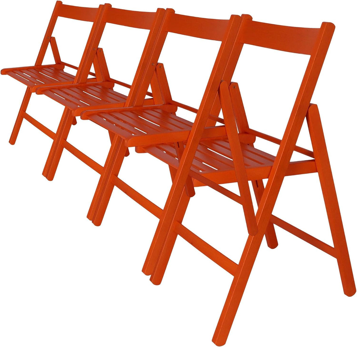 Sedia WELL HOME MOBILIARIO & DECORACIÓN, legno, Rosso, pieghevole, 4 Sillas
