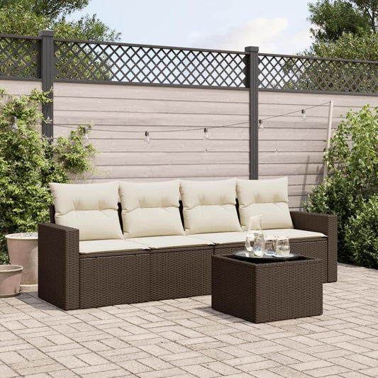 Set di mobili da giardino Gecheer P3251030, rattan, Marrone, sfoderabile, per giardino e terrazzo