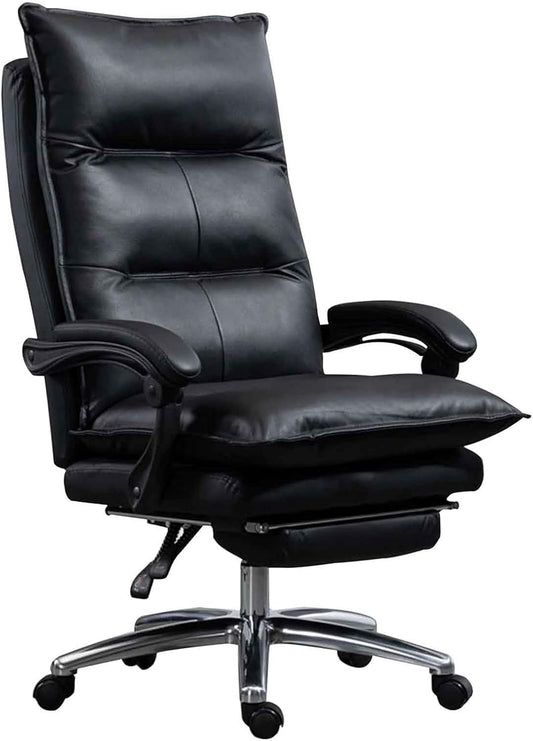 Sedia da ufficio HFERTSCN, 70 × 54 × 124cm, pelle, reclinabile, regolabile, con poggiapiedi, per ufficio
