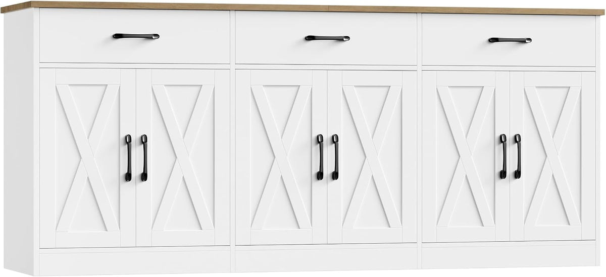 Credenza HOSTACK, Bianco, per soggiorno