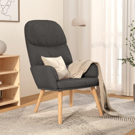 Poltrona relax SKTQYQO, 70 × 77 × 98 cm, legno, metallo, Grigio scuro, con braccioli, imbottita, per soggiorno