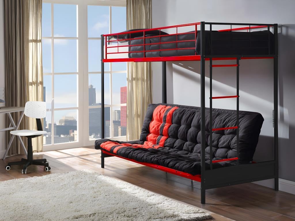 Letto Vente-unique, 90 × 190 cm, metallo, Nero, trasformabile, con funzione letto, per camera da letto